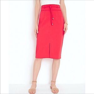 Ann Taylor Hot Pink Belted Skirt